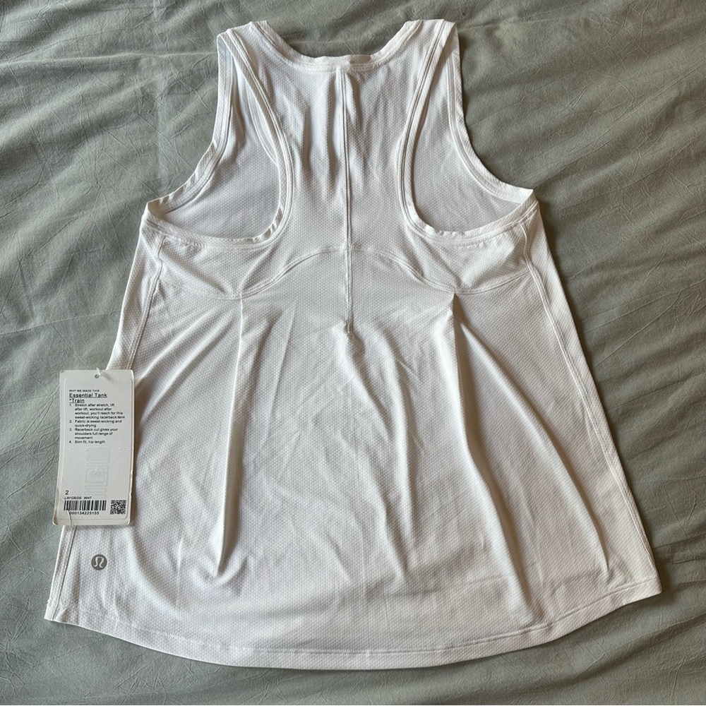 Lululemon white essential train tank NWT - Picture 7 of 10